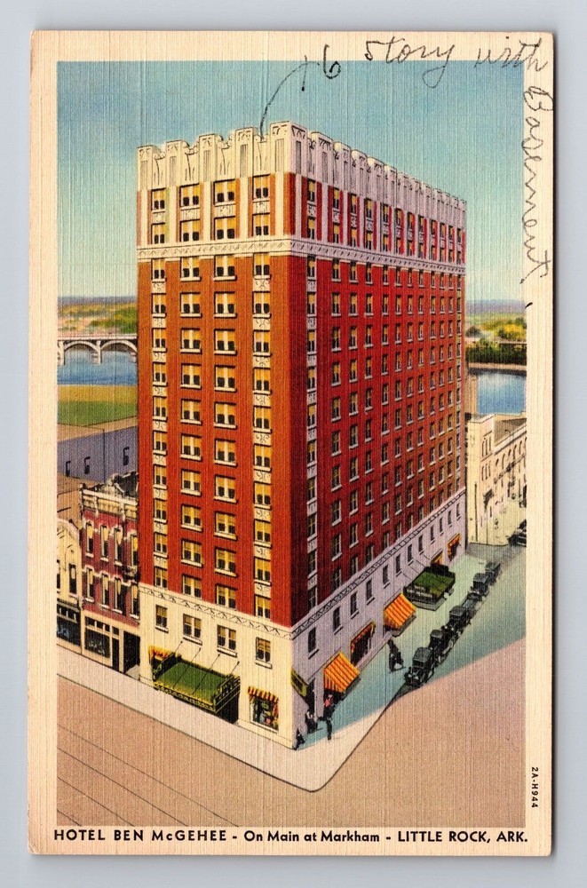 Little Rock AR-Arkansas, Hotel Ben McGehee, Advertising, Vintage Postcard