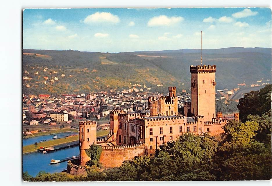 Postcard Burg Stolzenfels Rhein Koblenz Germany