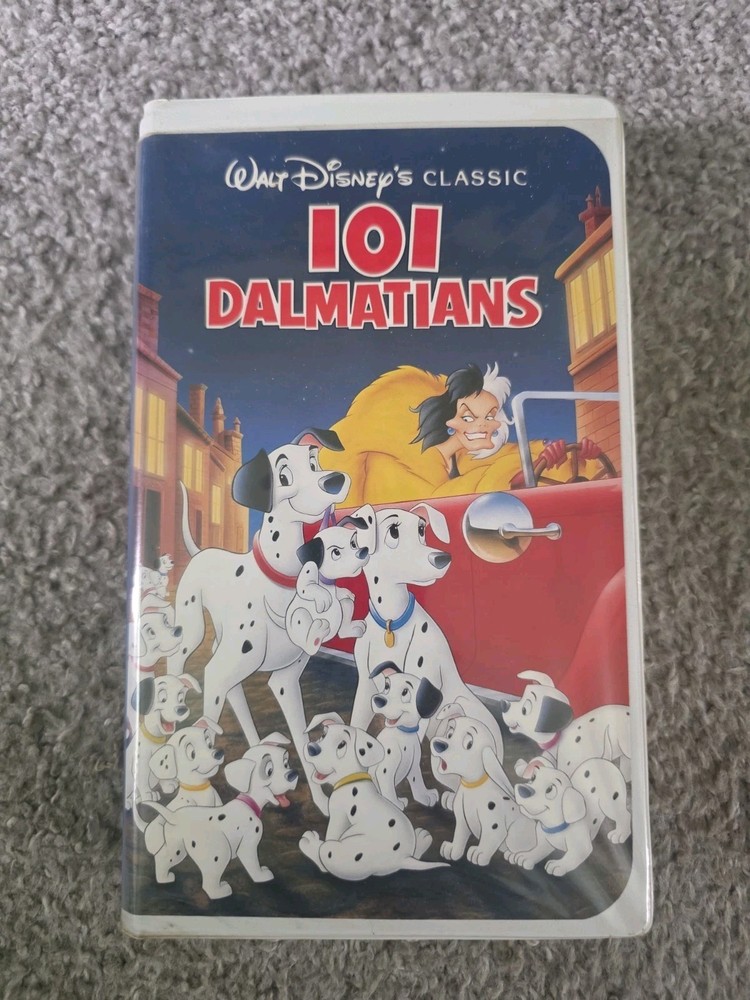 101 Dalmatians VHS Walt Disney Black Diamond Clamshell
