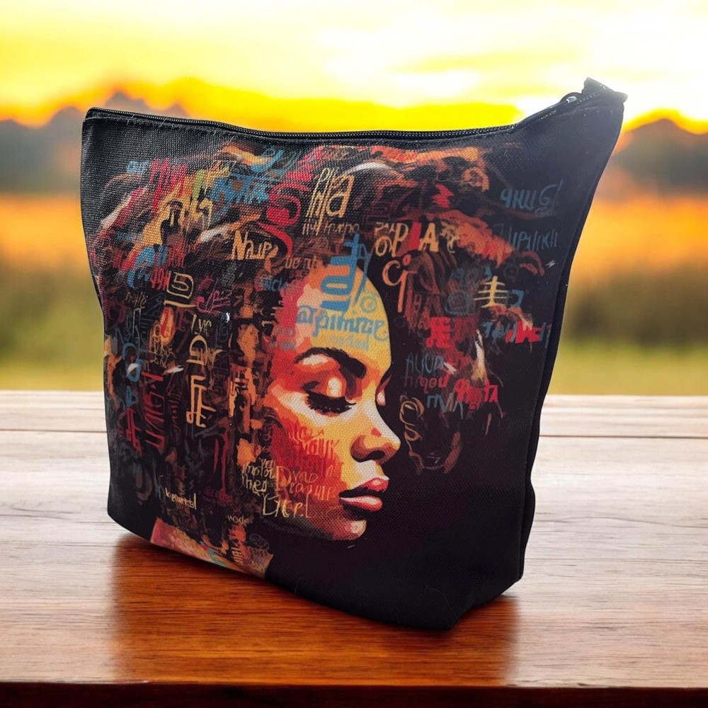 Abstract Art Cosmetic Bag for Women Lightweight Travel Essential-image