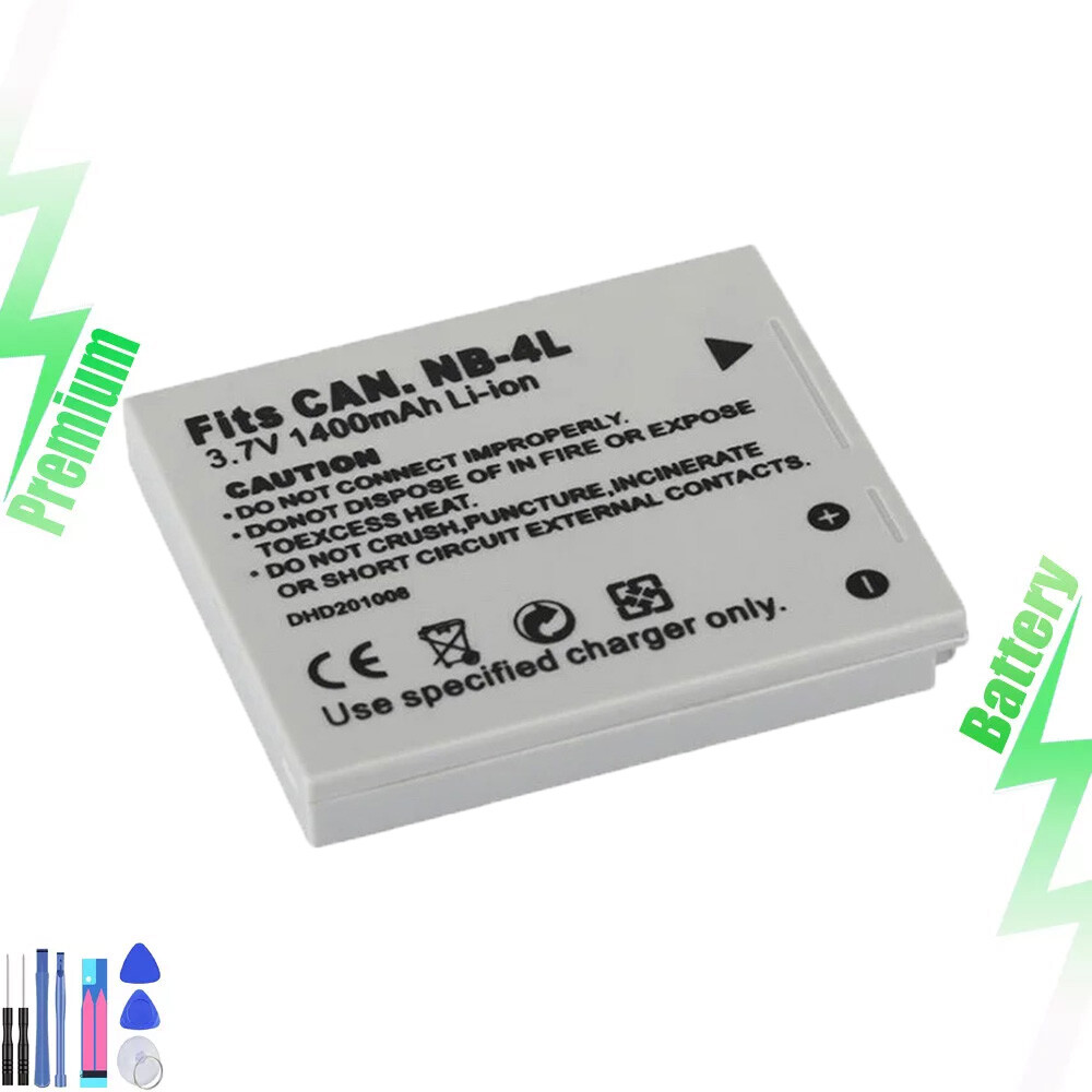 1x 1400mah Battery for Canon NB-4L PowerShot SD450 SD600 SD630 SD750 SD780 IS