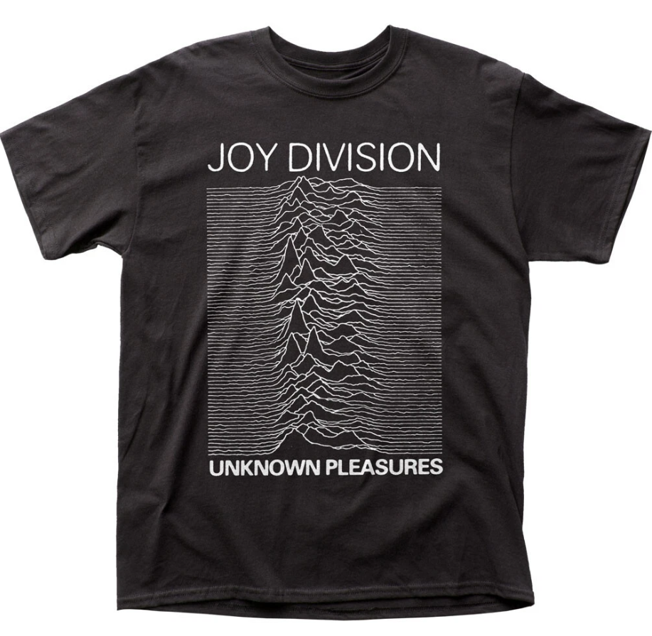 Joy Division Unknown Pleasures T Shirt Mens Rock Band Tee Classic Music Black
