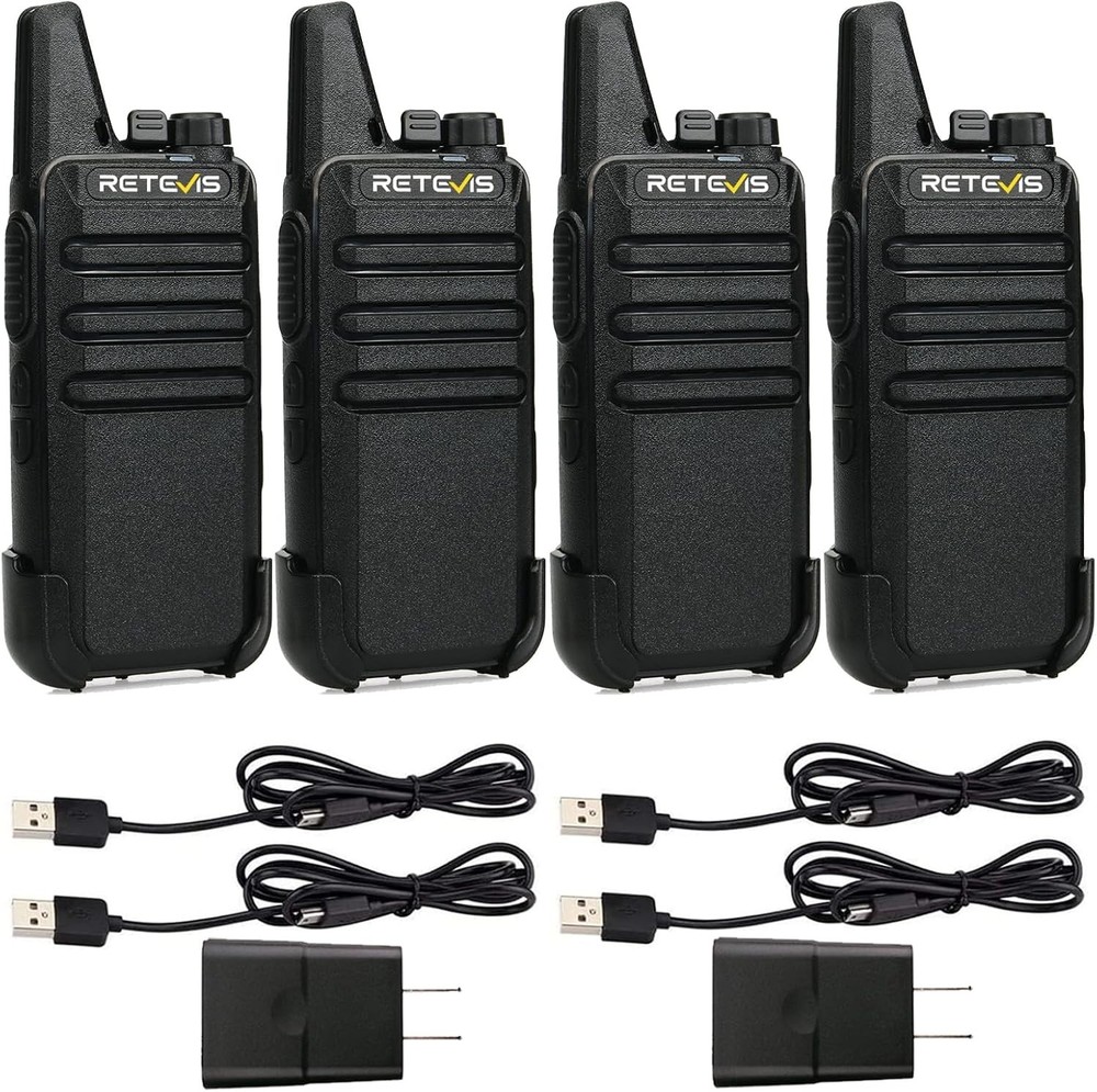 RT22 Two Way Radio Long Range Rechargeable,Portable 2 Way Radio, USB-C Charging,