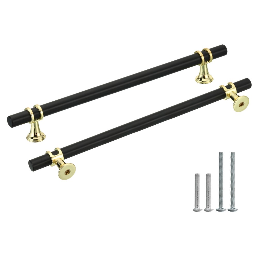 Kitchen Cabinet Handles, 5 Pack Aluminum Drawer Pulls 9.64inch Length, Black