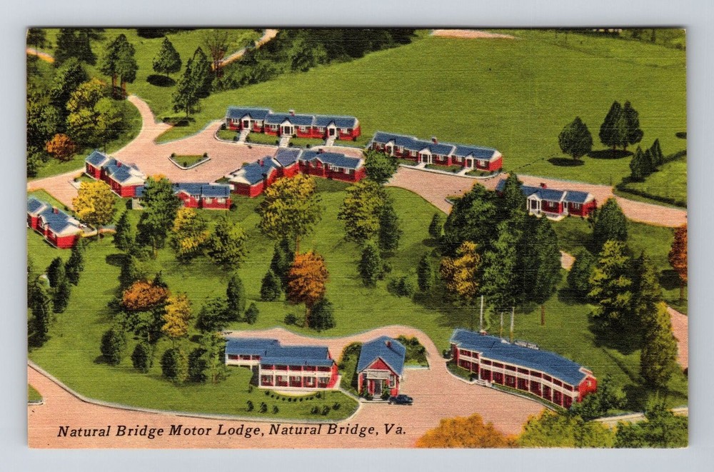 Natural Bridge VA-Virginia, Natural Bridge Motor Lodge, Advert, Vintage Postcard