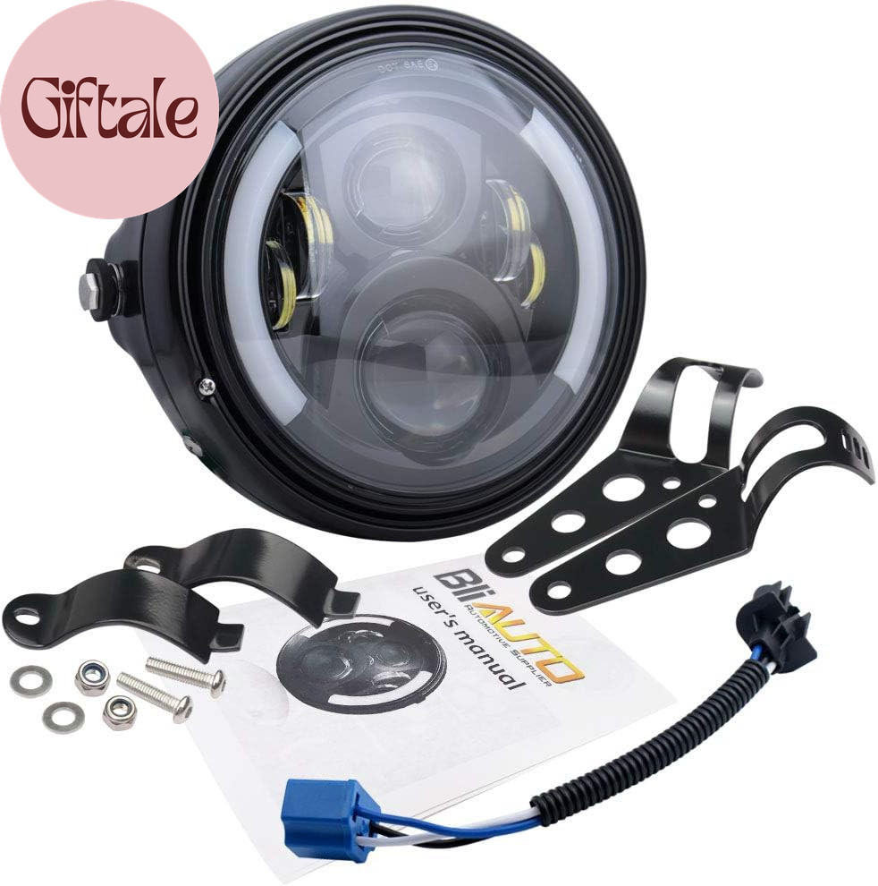 7 Inch round LED Motorcycle Headlight with Housing Bucket Amber Turn Signal Ligh