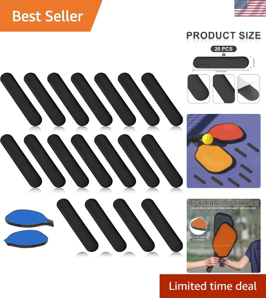 20pcs Pickleball Lead Tape for Power and Stability Boost