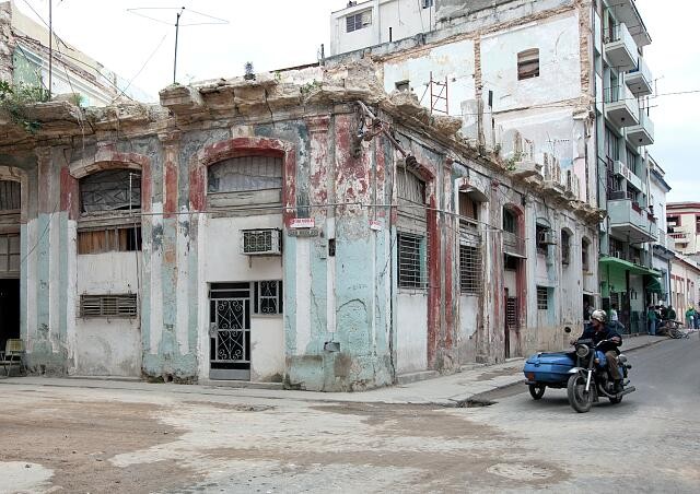 Old Havana Havana Cuba 2010 Residential Neighborhood Fa�ades Street Corner