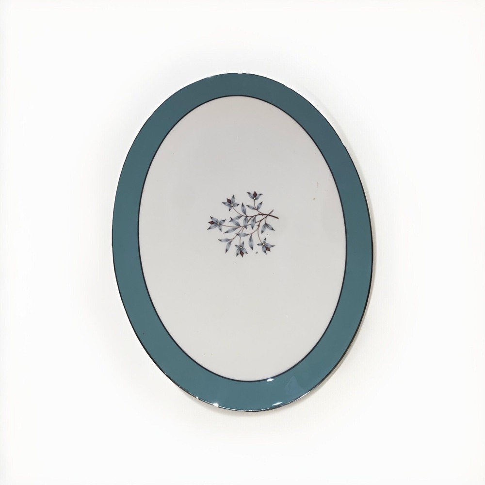 Lenox Kingsley Teal Platinum 17.5 x 13 Inch Large Oval Platter
