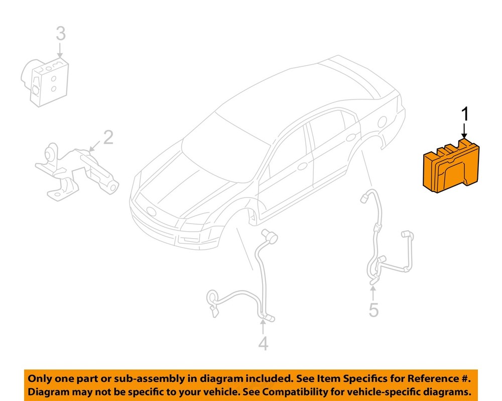 FORD OEM 06-09 Fusion ABS Control Module 6E5Z2C219AA-image