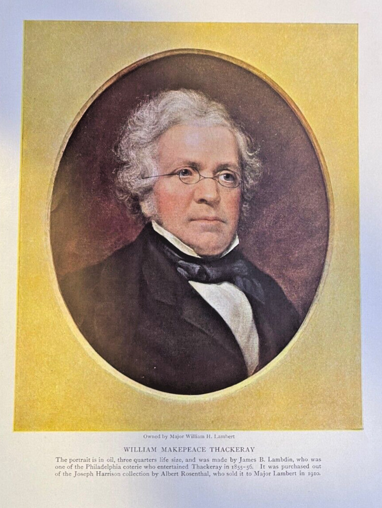 1911 Vintage Magazine Illustration Author William Makepeace Thackeray