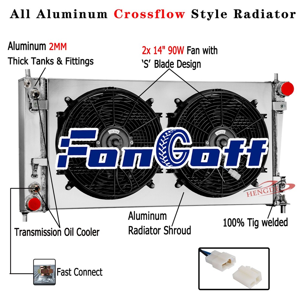 3 Row Radiator Shroud Fan For 2004-2008 Ford F150 Expedition Lincoln 5.4L V8 AT
