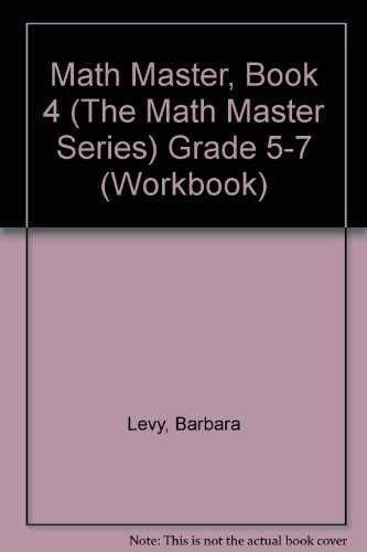 Math Master, Book 4 (The Math Master - Paperback, by Levy Barbara - Acceptable r