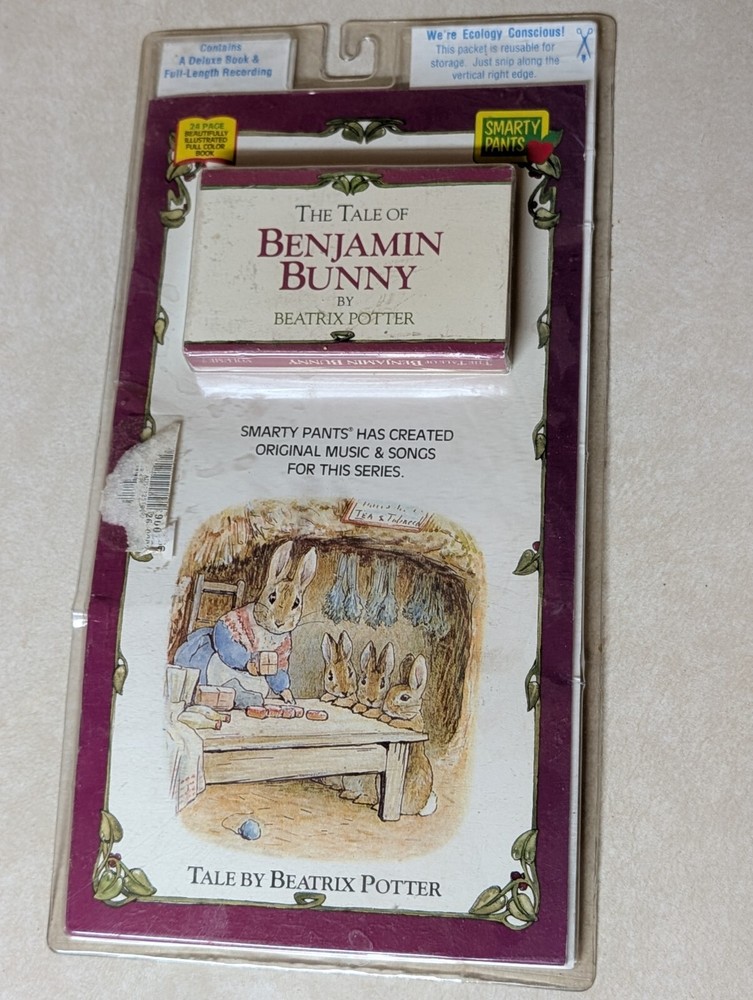 NEW Beatrix Potter The Tale of Benjamin Bunny Casette Tape & Book Smarty Pants