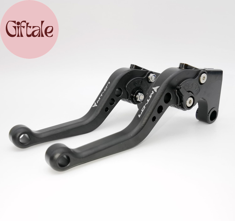 CNC Short Brake Clutch Levers Replacement for Yamaha MT-07 2014-2023 MT07 (Black