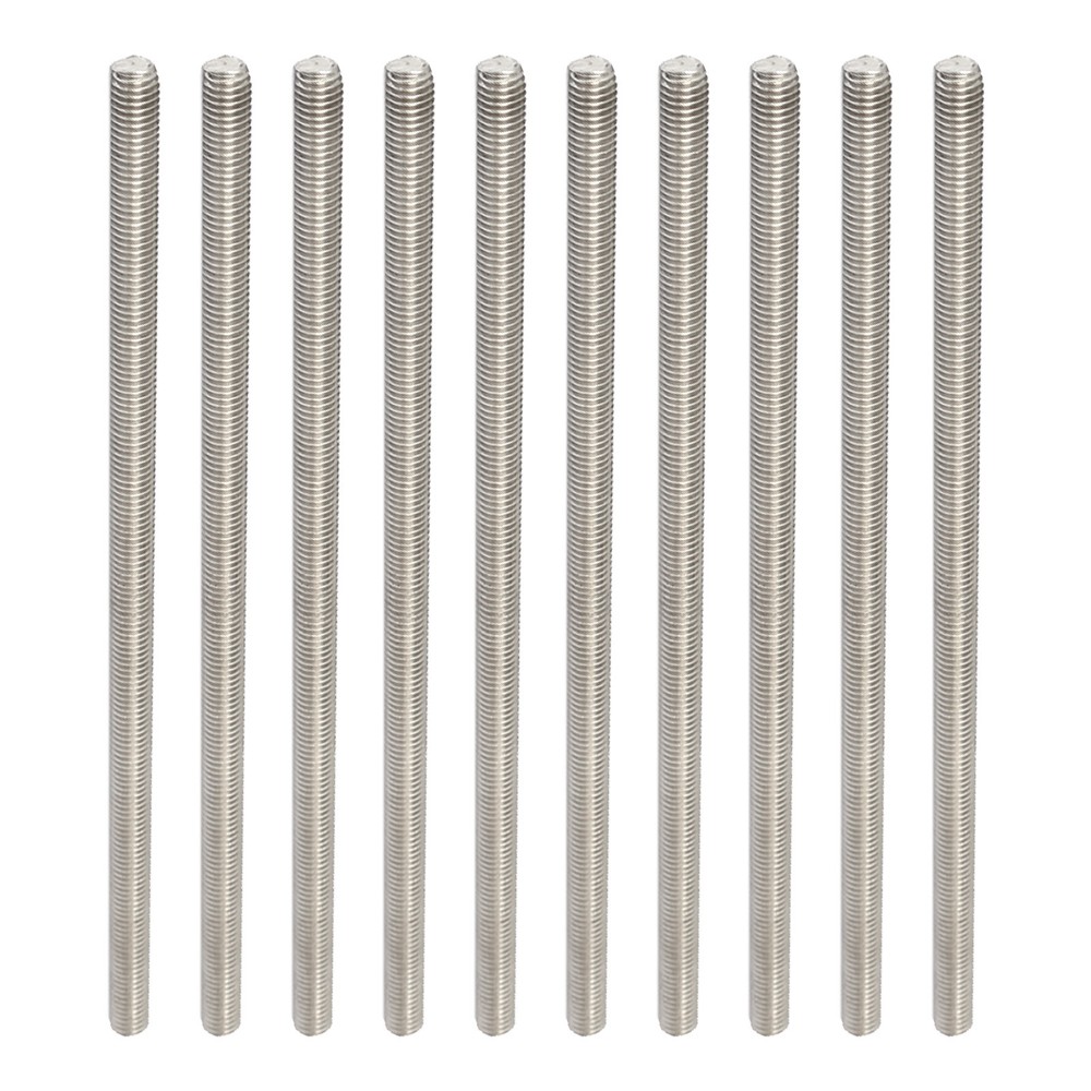 Fully Threaded Rod [for U-Bolts] - M8x200mm 1.25mm Pitch /Silver/10Pack