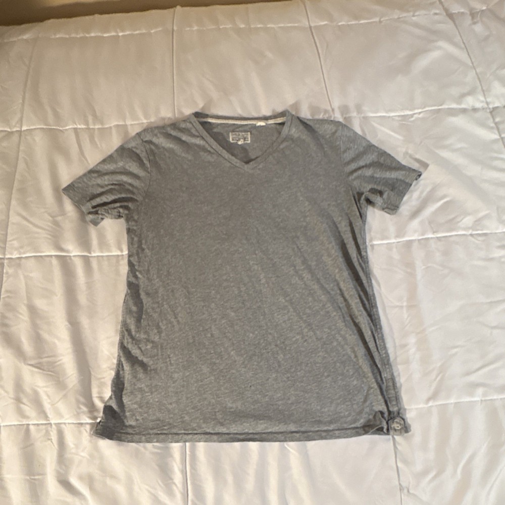 rag & bone Men's Standard Issue Gray V-Neck Cotton Knit Short Sleeve T-Shirt XS