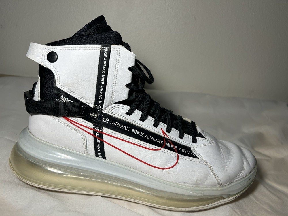 Nike Air Max 720 Saturn Men's Sneakers White/Black AO2110-100 Lace-Up High Top