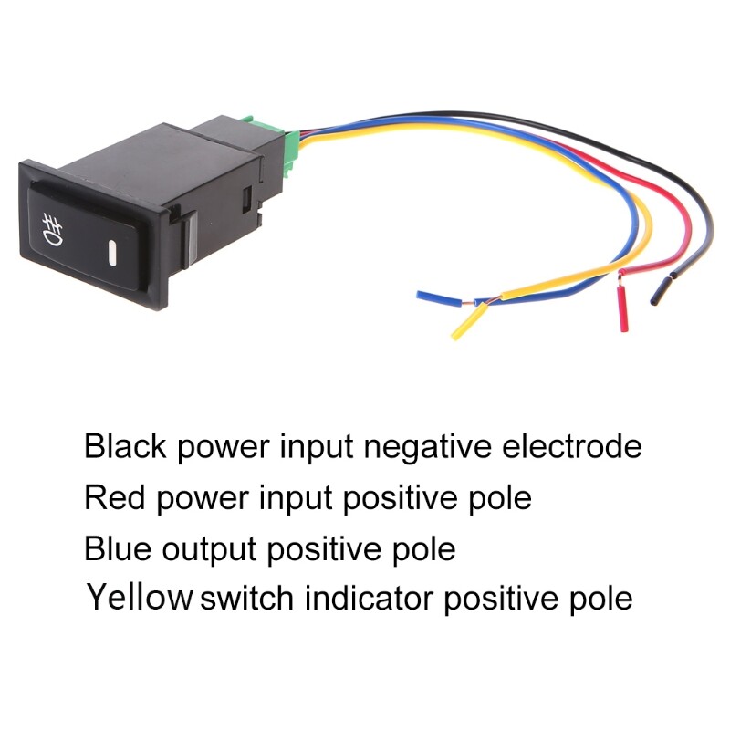 Upgraded Car Fog Light Fog Lamp Self Locking Button