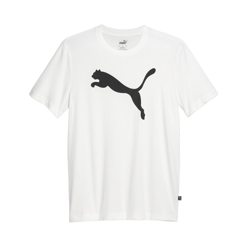 PUMA Essentials  Cat Logo Crew Neck Short Sleeve T-Shirt Mens White Casual Tops
