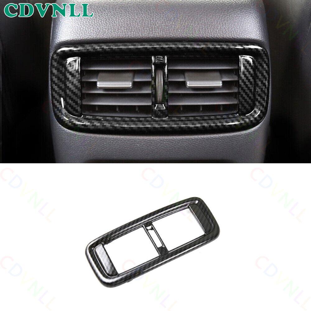 Rear Seat Air Outlet Vent Frame Trim 1* For Honda CRV 2017-2022 ABS Carbon Fiber