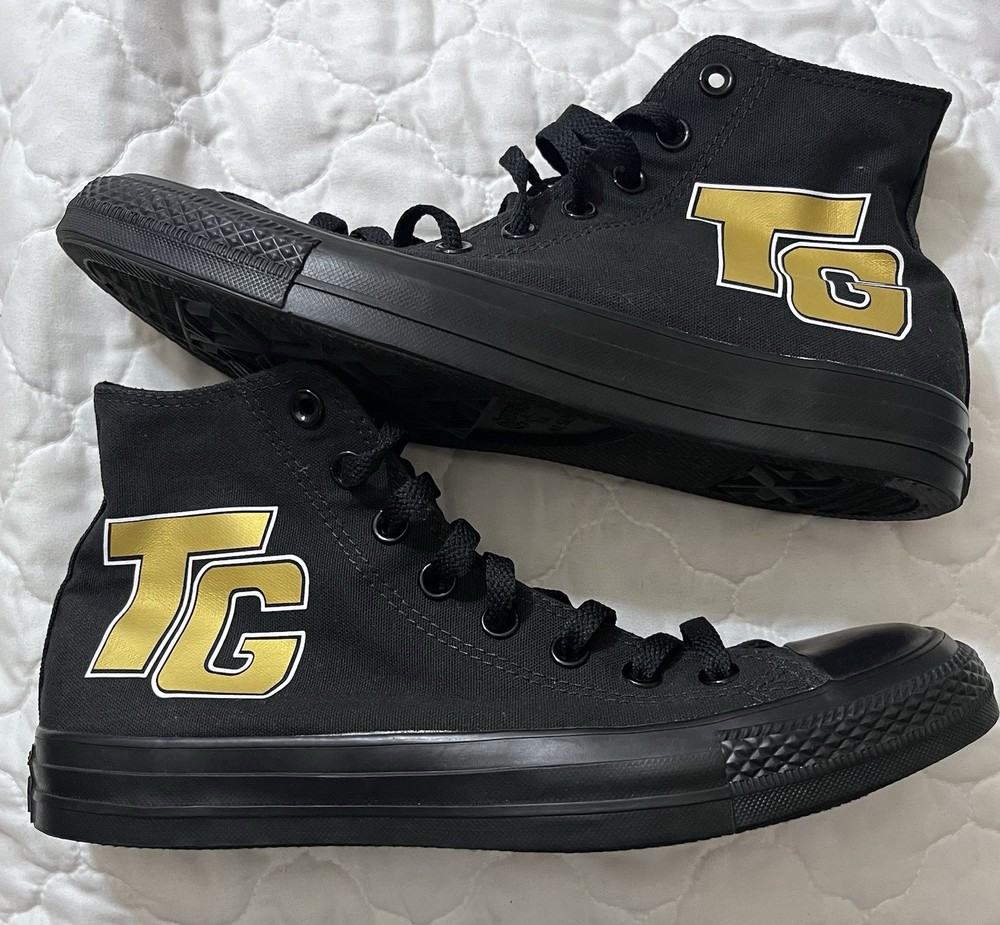 Converse Chuck Taylor All Star TG Logo High Top Sneakers Black 8 men 10 women US