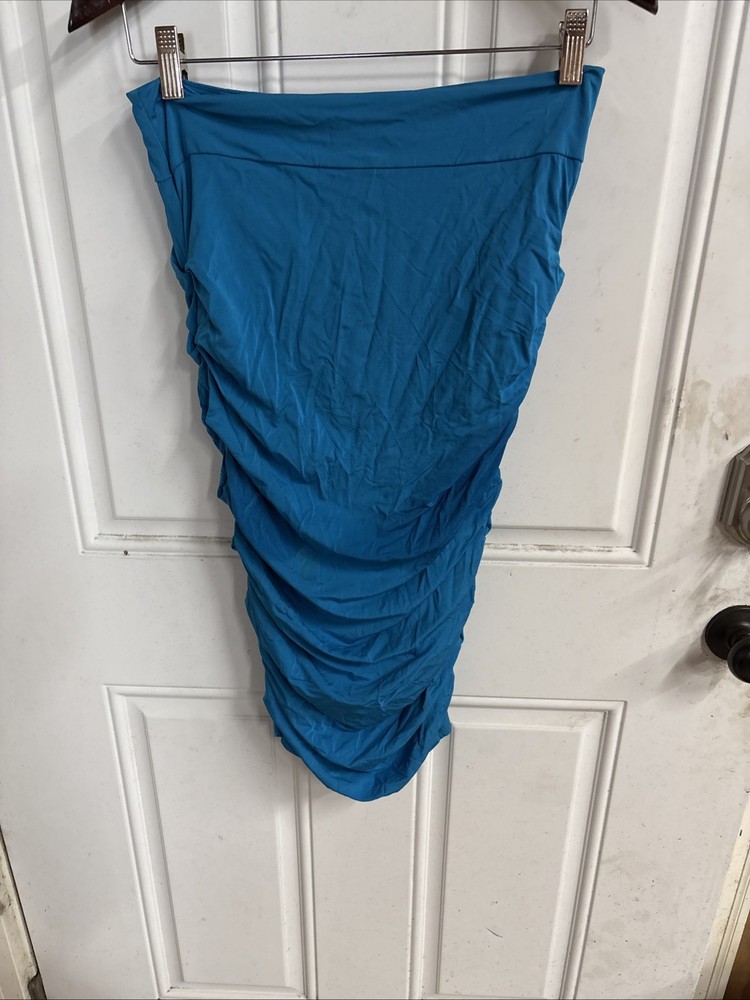 Baby blue strapless stretchy dress size XS