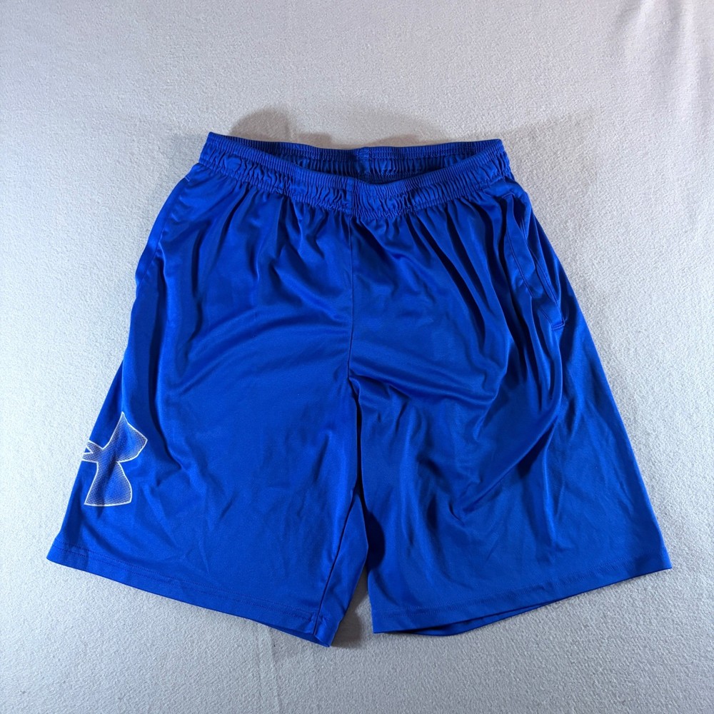 Under Armour Mens Royal Blue HeatGear Loose Fit Athletic Gym Shorts Large LG