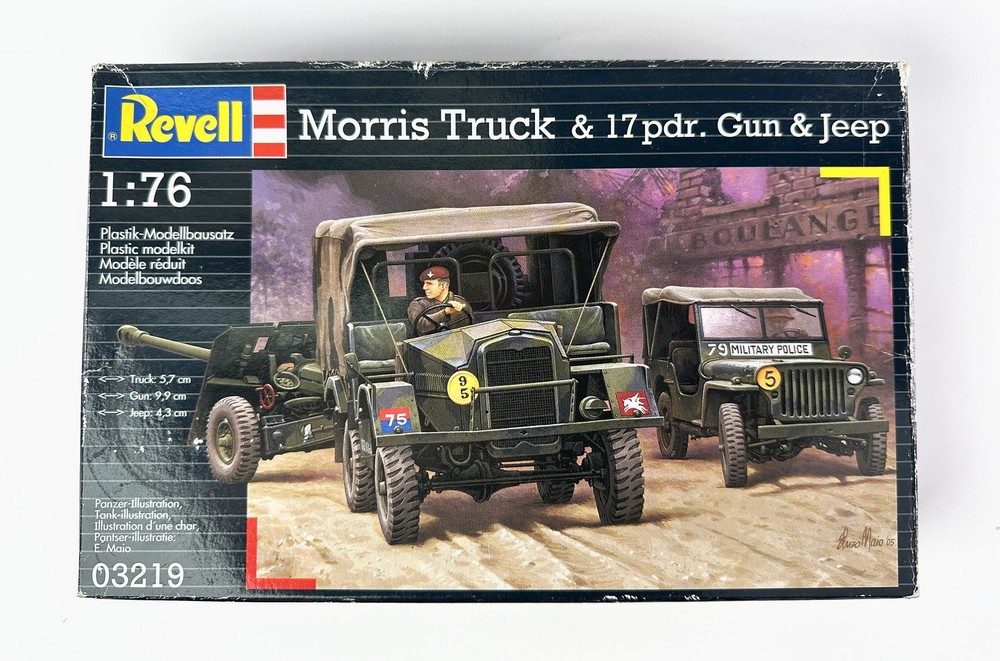 Revell 03219 Morris Truck & 17pdr. Gun & Jeep 1/76 Scale Plastic Model Kit