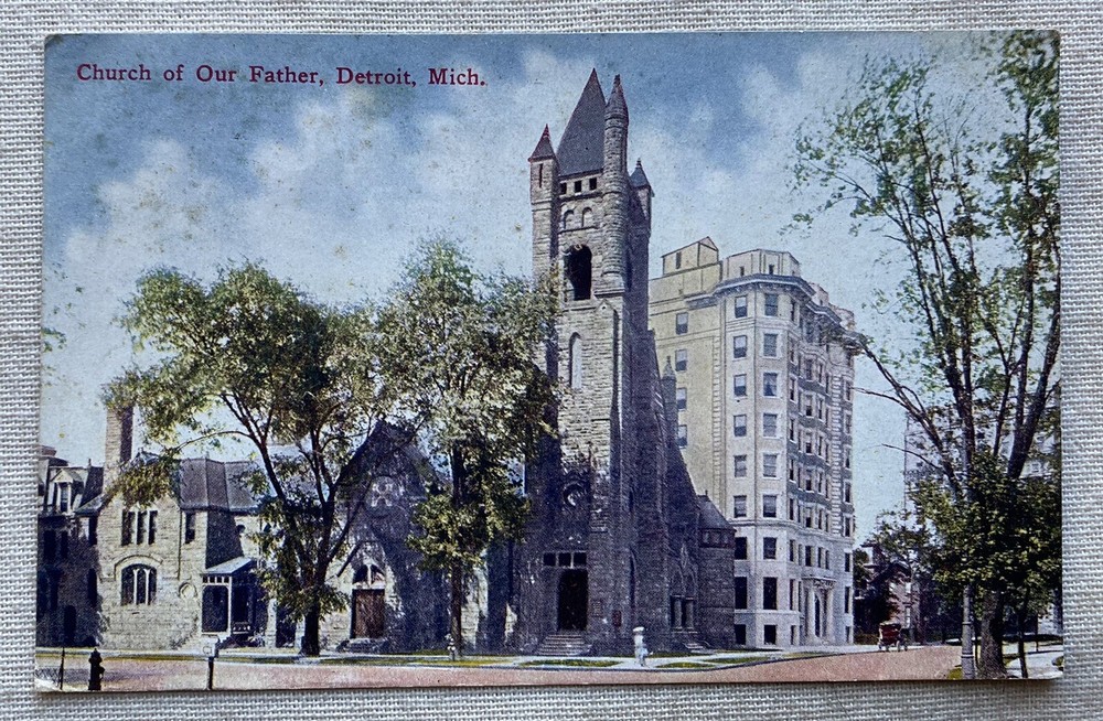 Church Of Our Father Detroit Michigan Vintage Postcard