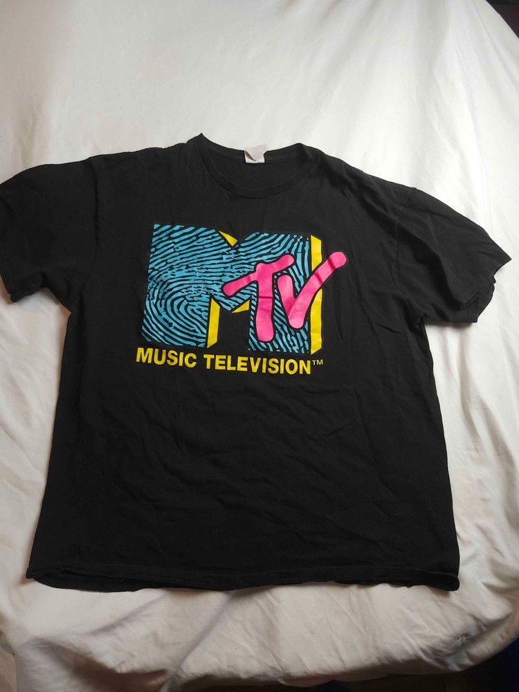 MTV Music Television T-Shirt Mens XL Graphic Concert Festival Streetwear Y2K