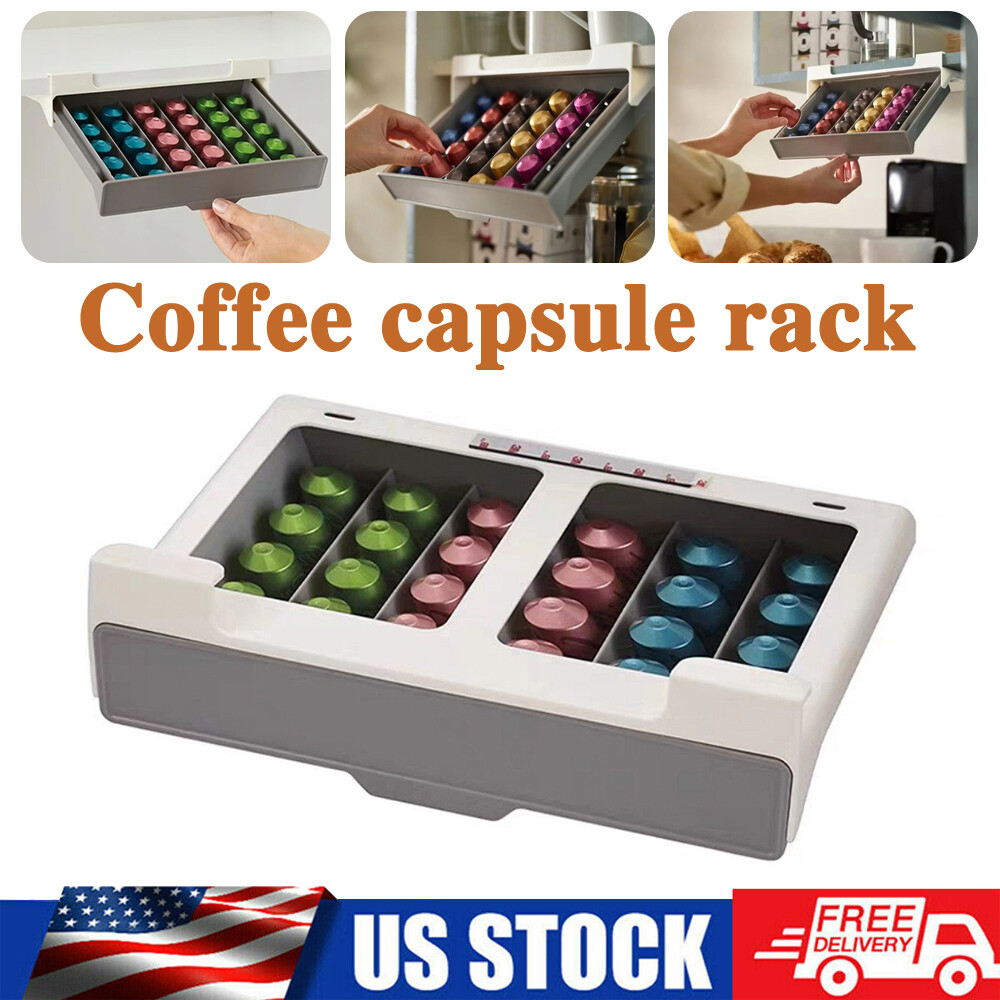 US Capsule Holder Nespresso Organizer for Coffee Pods Capsule Drawer for Storage