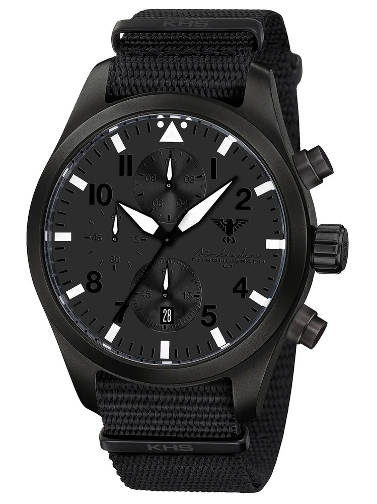 KHS Men's Watch Airleader Chronograph Steel Black XTAC Chrono AIRBSCXT.NB