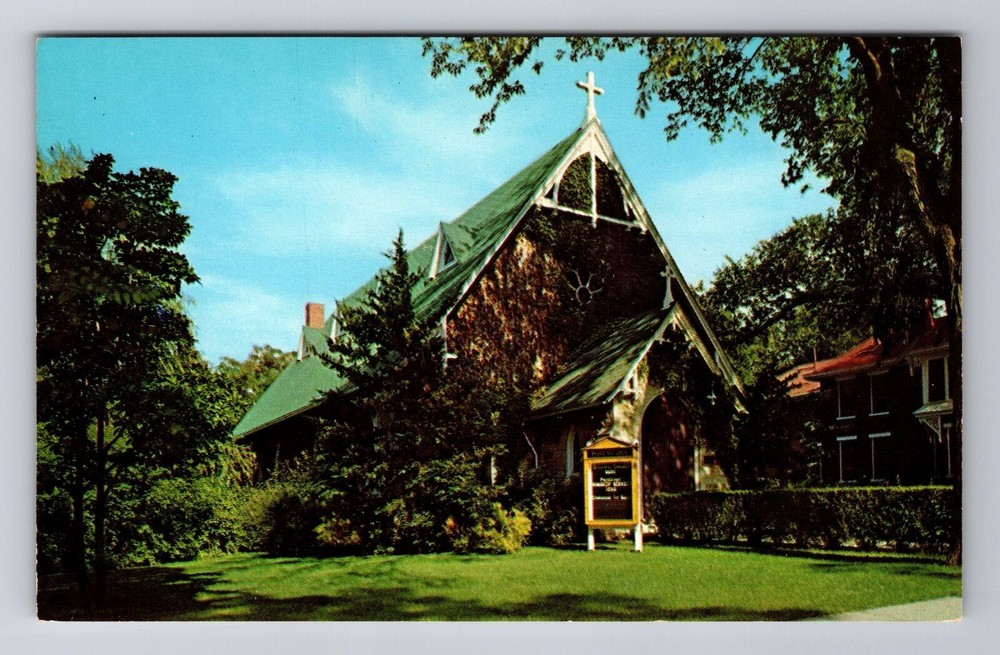Fort Leavenworth KS-Kansas, Post Chapel, Antique, Vintage Souvenir Postcard