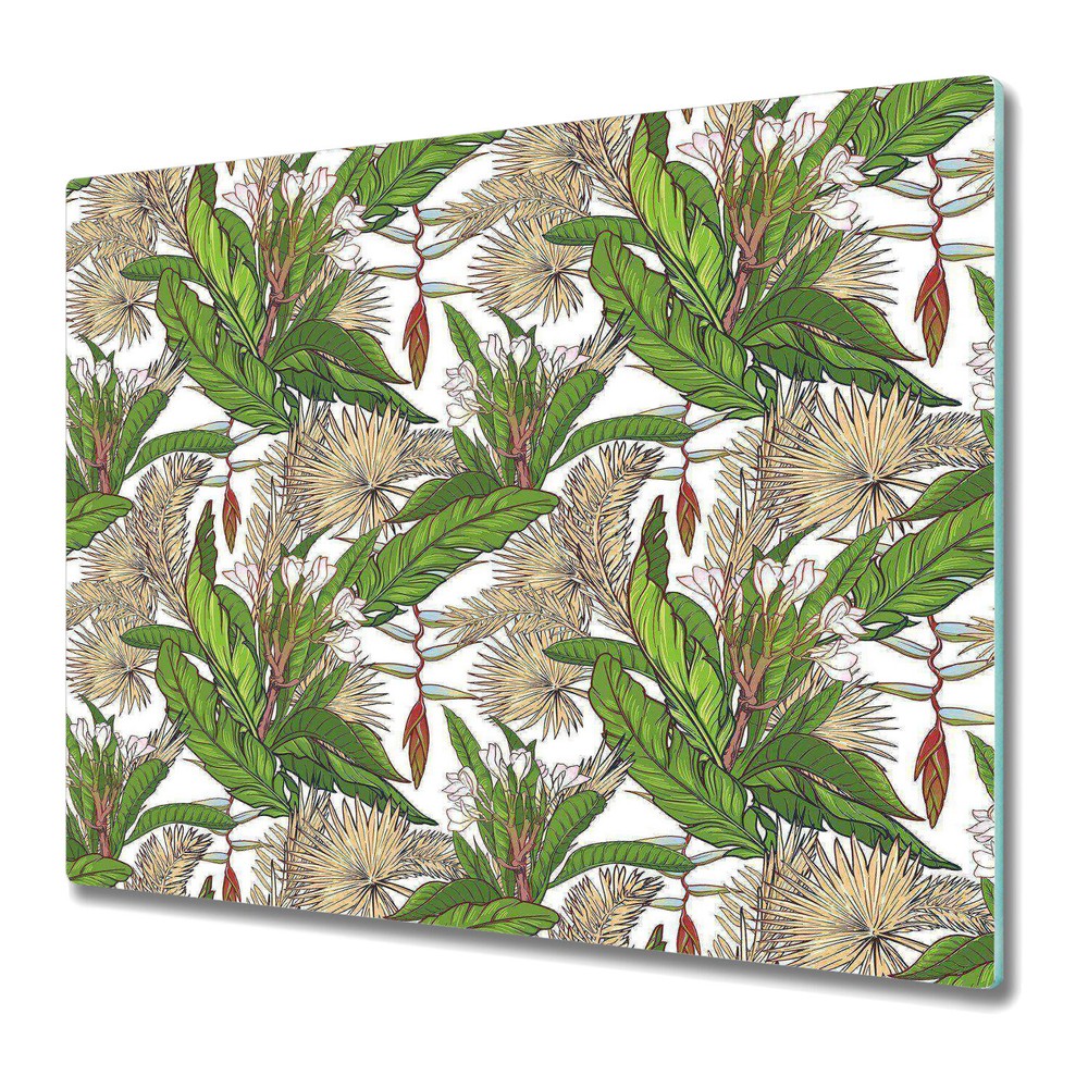 Glass Surface Protector Worktop saver Tropical Jungle Paradise Leaves Monstera