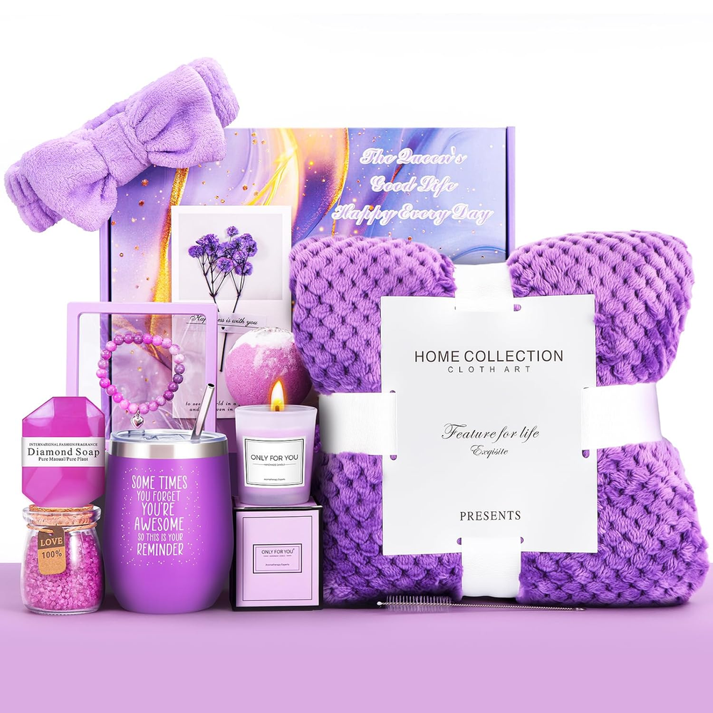 Birthday Gifts for Women, Self Care Gifts Get Well Soon Gifts,Lavender Spa Flann