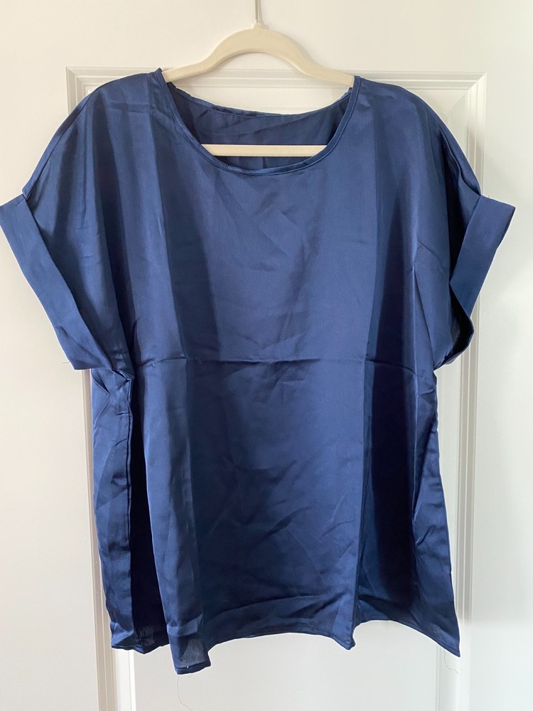 Women's short sleeve round neck blouse top size XXL
