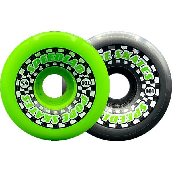 Speedlab Mini Speedsters Green/Black Split Skate Wheels 59mm 101a 4-Pack