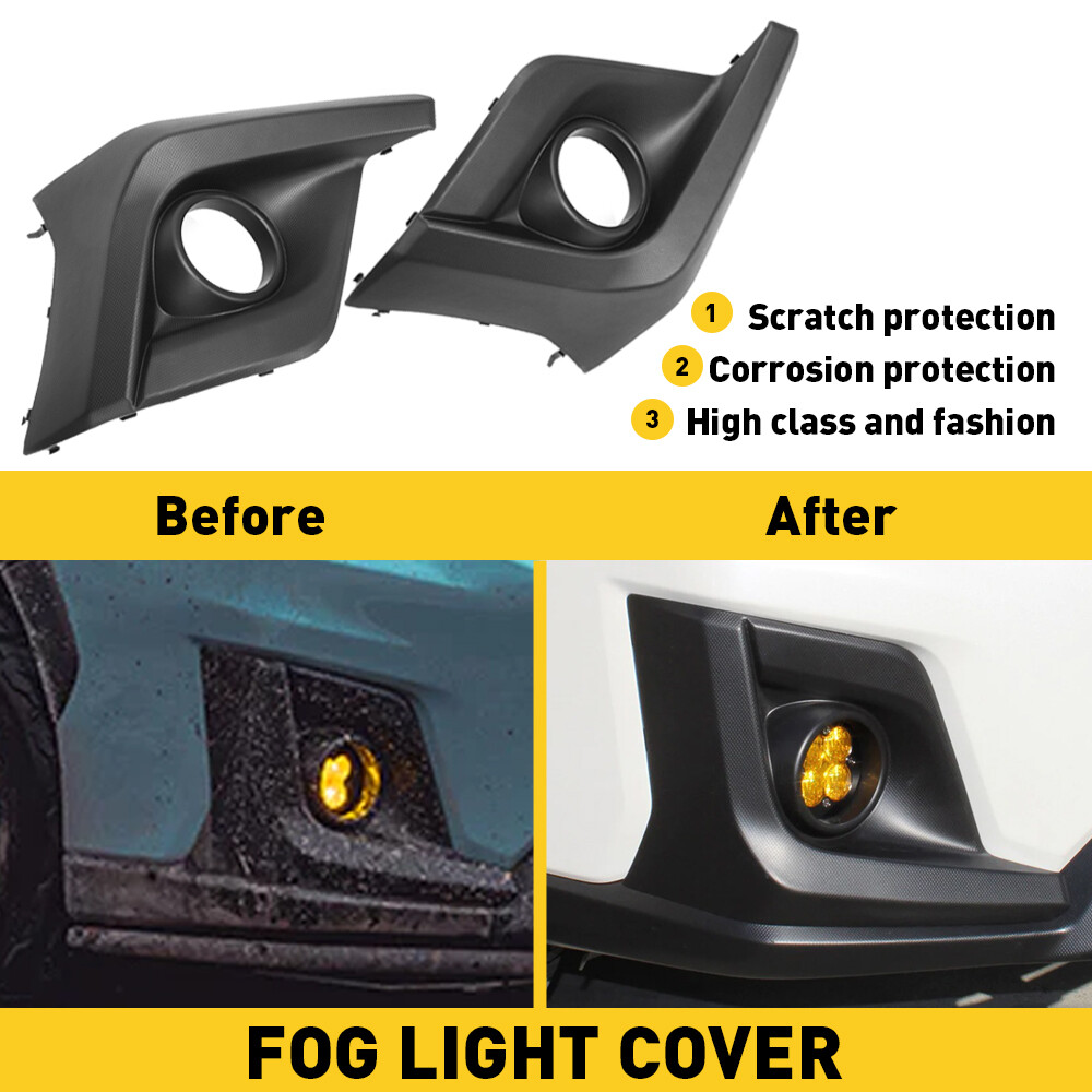 For 2018 19-2020 Subaru Crosstrek Fog Light Lamp Cover Bezel Left & Right Pair