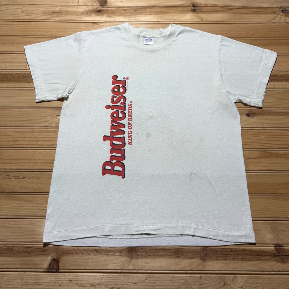 Vintage 1994 Budweiser King Of Beers Single Stitch Promo T-Shirt USA Size Large