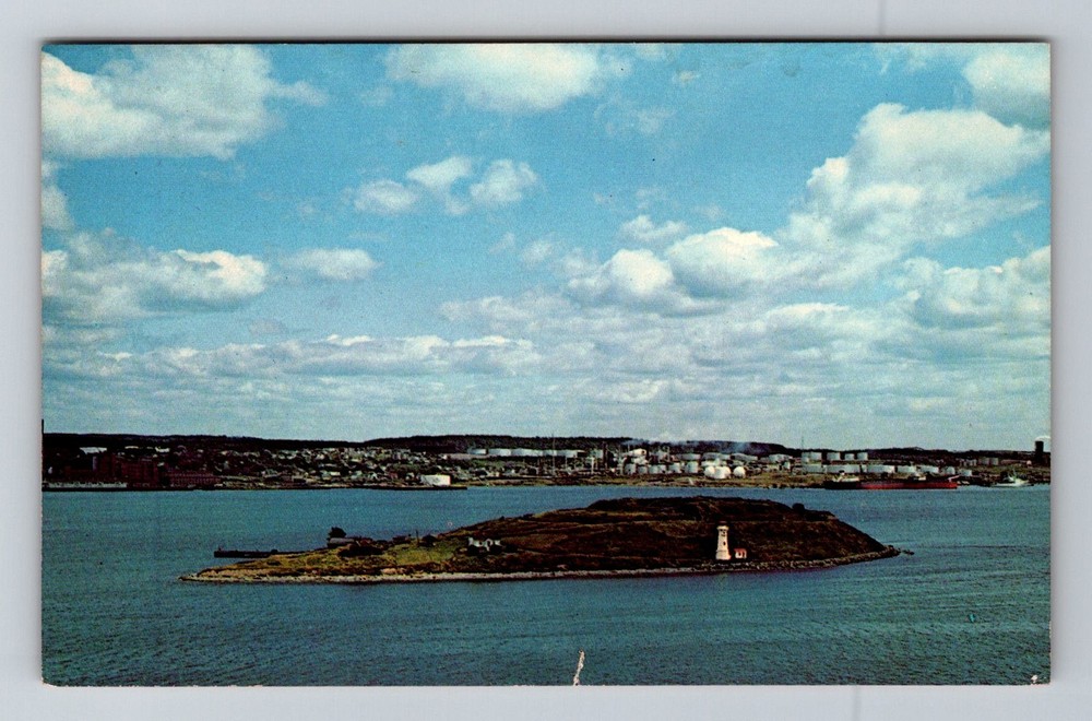Canada- Nova Scotia Halifax Harbour George's Island Old Postal Vintage Postcard