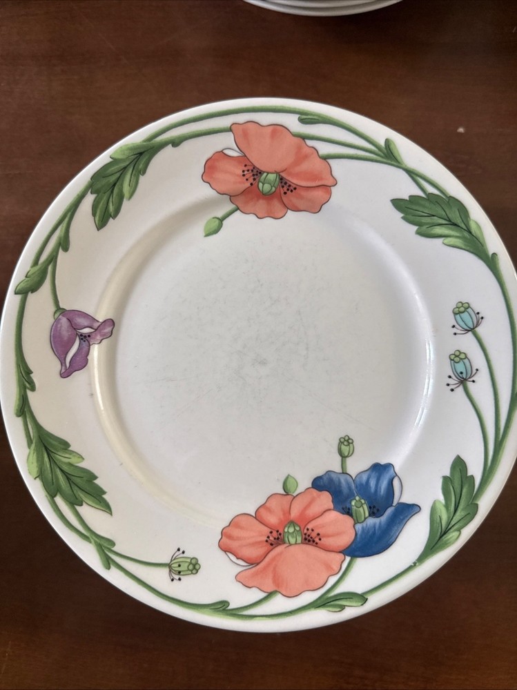 2 Villeroy & Boch Amapola Pattern 8.25