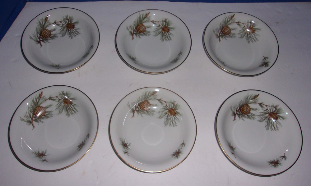6 Pre Owned VintageRosenthal Berry Fruit Bowls Pine Needles