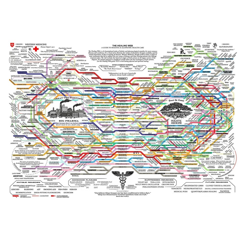 The Healing Web Poster Paper-Made Wall Art Horizontal Poster Inner Calm & Peace