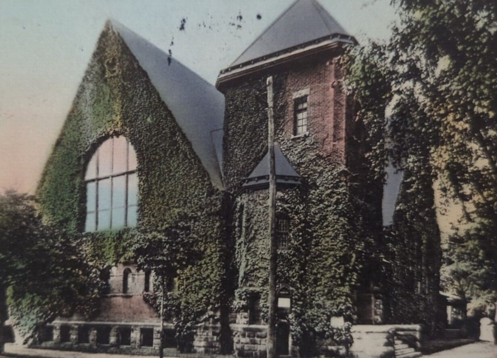 Central Presbyterian Church Erie PA Pennsylvania Street View Antique Postcard
