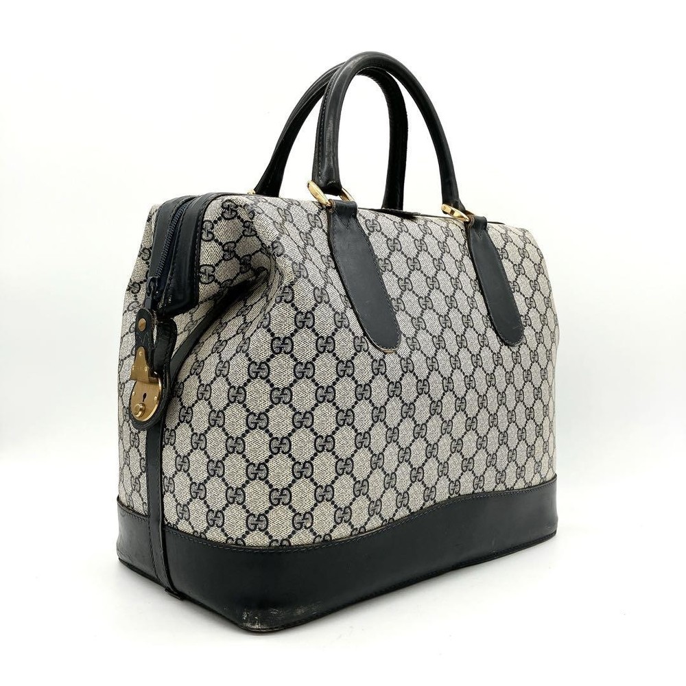GUCCI GG PVC Navy Tote Bag Authentic G06223198