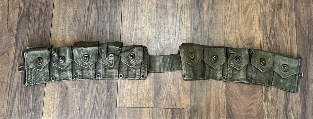 1951 Korean War US Army M1 Garand Ammo Belt Cartridge Ammunition 10 Pocket