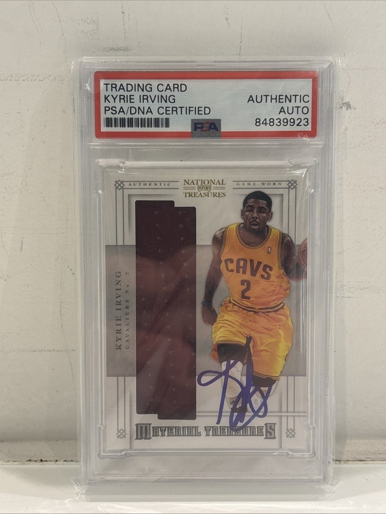 2013 Panini National Treasure Kyrie Irving Material Treasures /99 On Card Auto