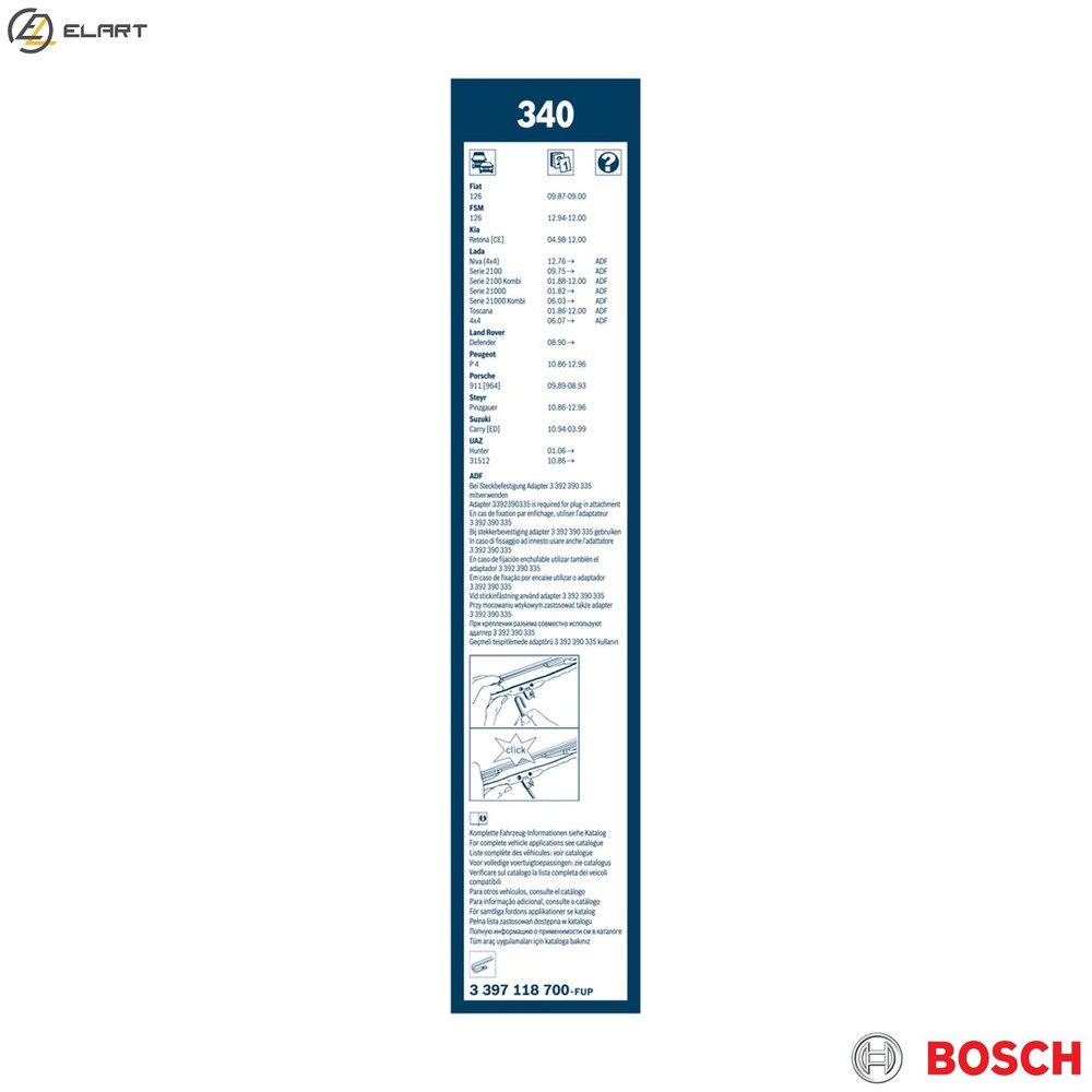 WIPER BLADE 3 397 118 700 FOR SUZUKI CARRY/Van/Bus ALTO VW KARMANN/GHIA  JEEP