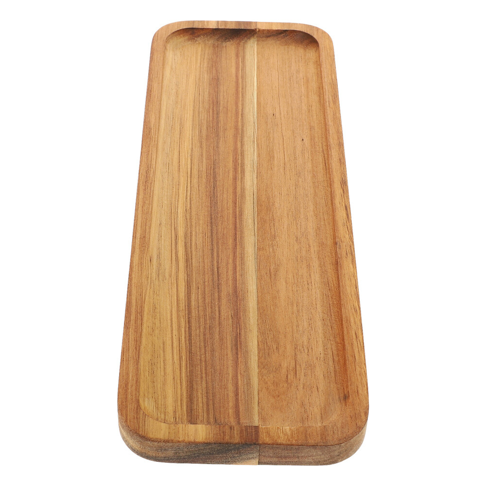 Rustic Wooden Tea Tray for Serving Snacks and Beverages